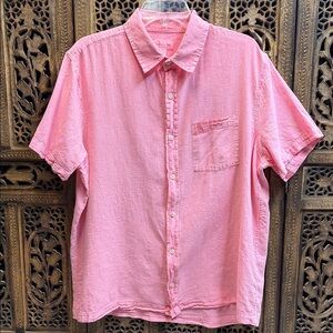 Men’s Sun + Stone Lightweight Linen Button Down Shirt-Size Large